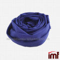 Jewelry blue wool scarf 100%wool jewelry blue scarf with fringing ends